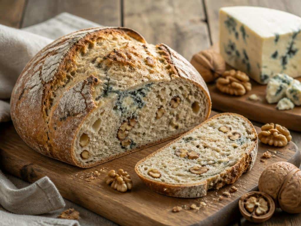 pain de campagne aux noix et au roquefort