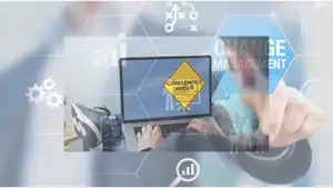 Business professional using digital tools for data analysis and transformation.