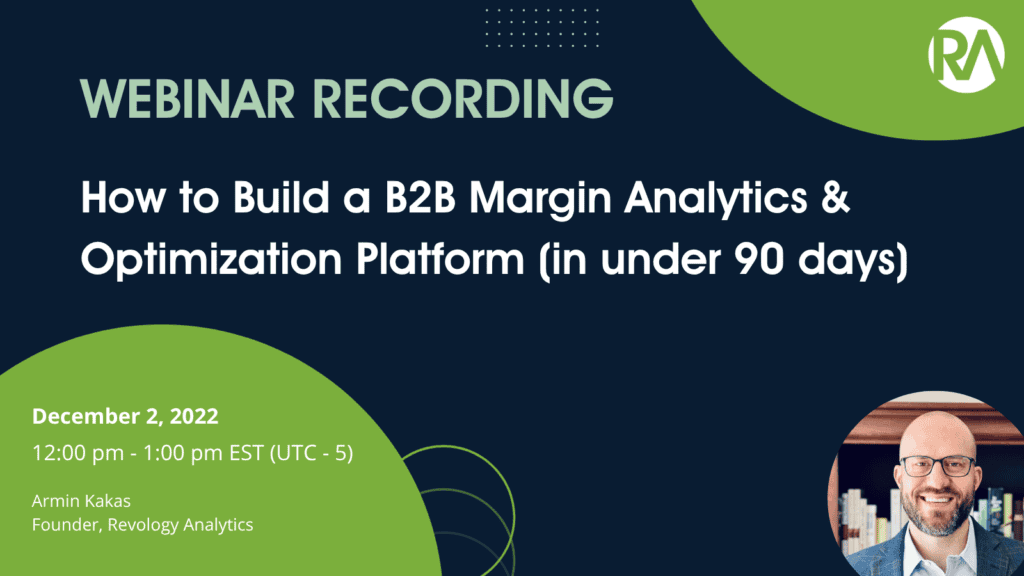 B2B margin analytics and optimization platform for rapid deployment.