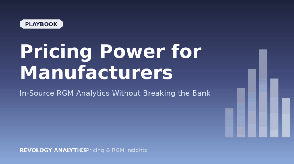 Manufacturing pricing analytics and RGM insights for in-house control.