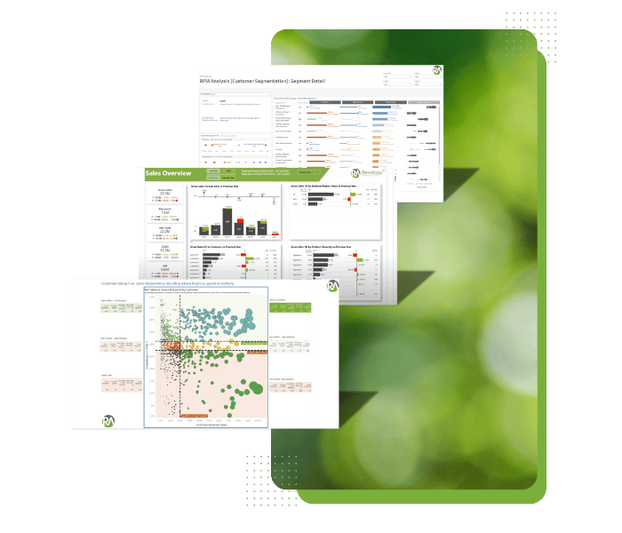 Analytics dashboard for revenue growth and sales management.