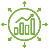 Revology Analytics logo with data analytics graph and growth arrow.