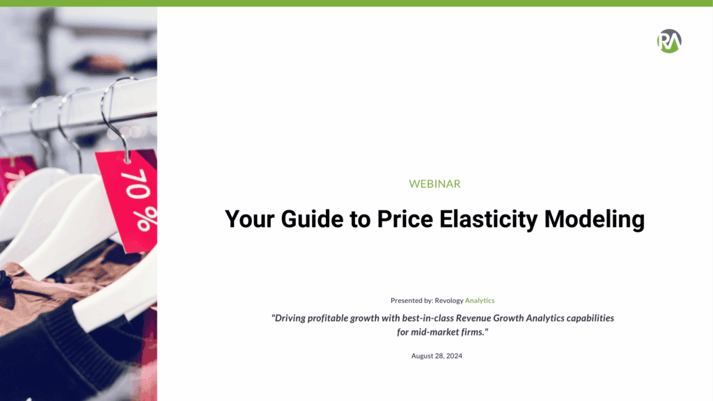 Business professional analyzing price elasticity data on a digital tablet.