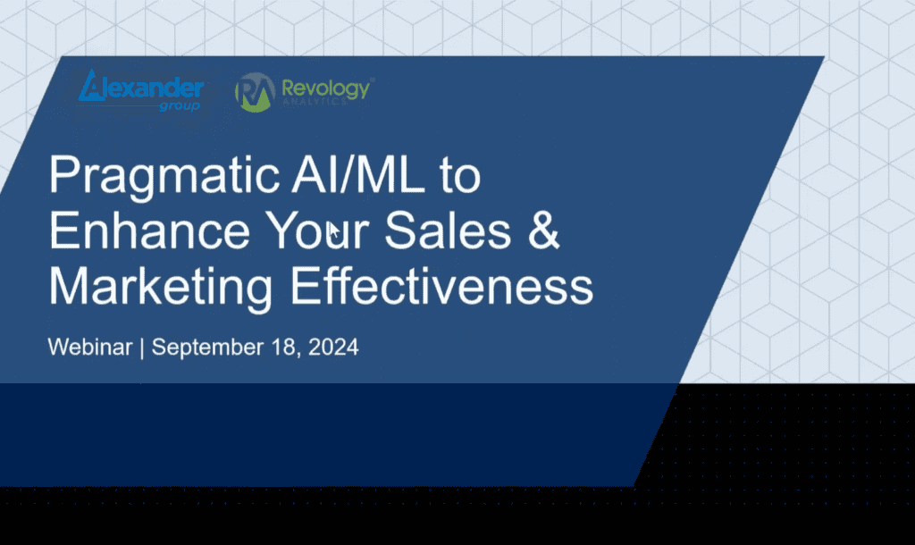 AI/ML to Boost Sales and Marketing Effectiveness.