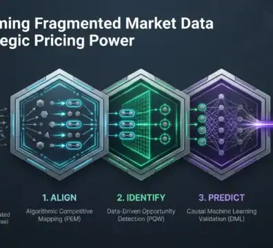 Data analytics process for strategic pricing in market growth management.
