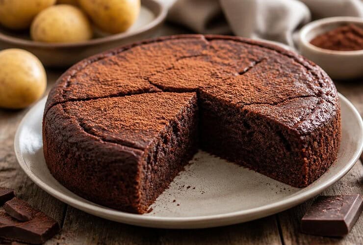 gateau de pommes de terre au chocolat