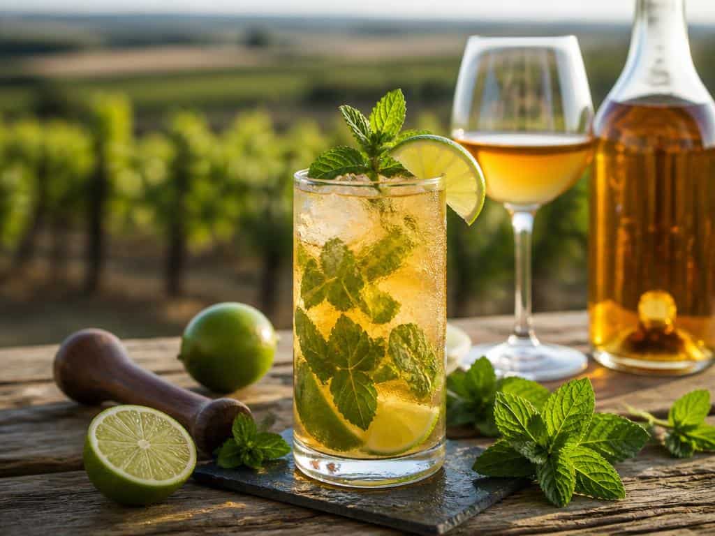 pineaujito cocktail au pineau facon mojito