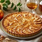 tarte aux pommes et amandes parfume au calvados
