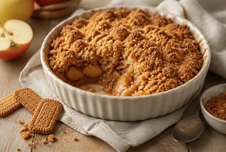 crumble pommes speculoos