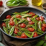 pois gourmands aux tomates