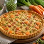 tarte petits pois carottes et lardons