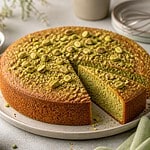 voici la recette du moelleux a la pistache pour un dessert gourmand