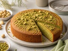 voici la recette du moelleux a la pistache pour un dessert gourmand