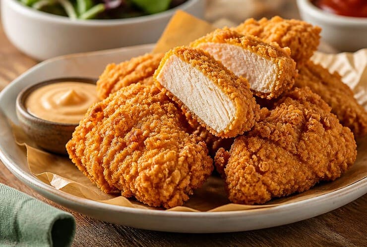 voici la recette du poulet frit vegan