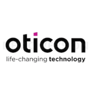 Oticon logo med slogan life-changing technology.