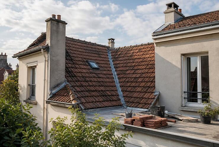 toiture commune sans copropriété