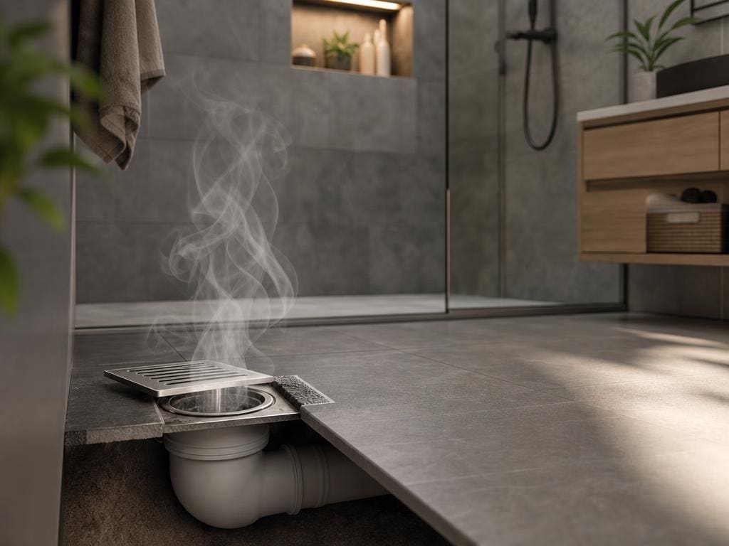 remontée odeur douche italienne