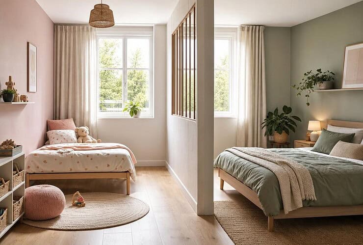 séparer une chambre en deux avec une seule fenêtre