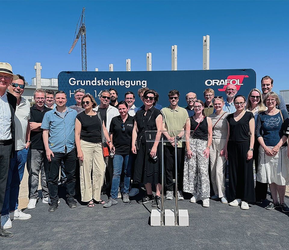 Grundsteinlegung Orafol Halle 14