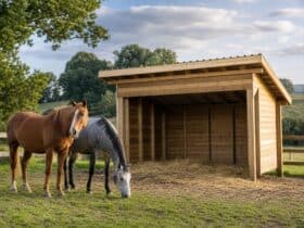 abris chevaux fait maison