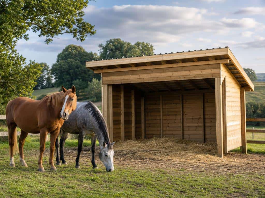 abris chevaux fait maison