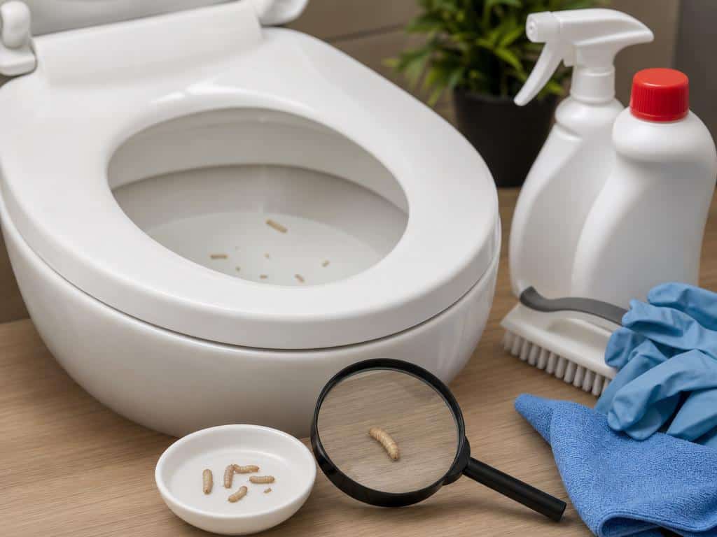 vers dans les toilettes