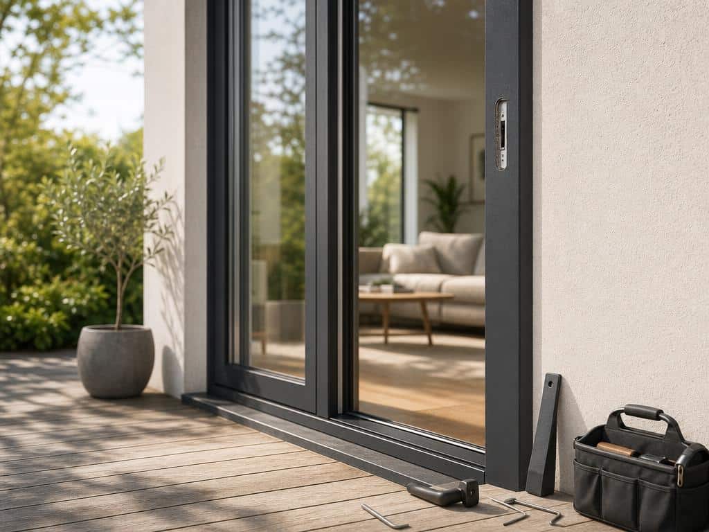 comment fermer une porte fenetre de l'exterieur sans poignee