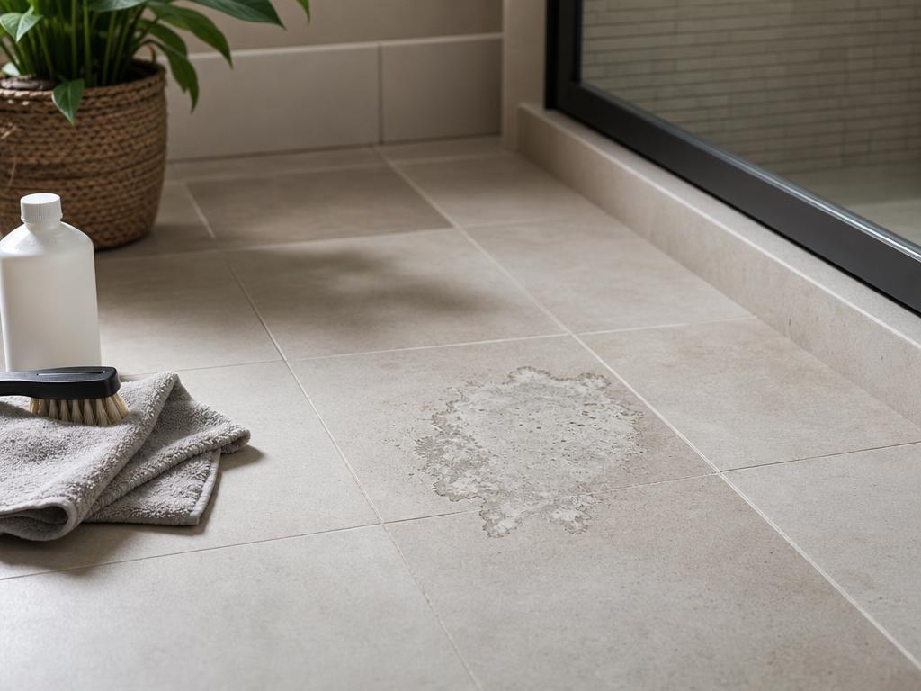 tache acide sur carrelage