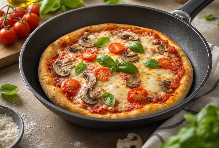 comment cuire une pizza à la poêle
