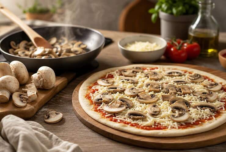 faut-il faire cuire les champignons pour une pizza