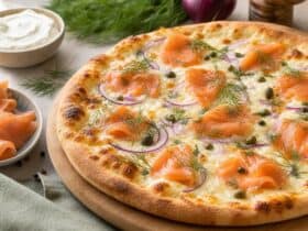 recette pizza saumon fumé creme fraiche