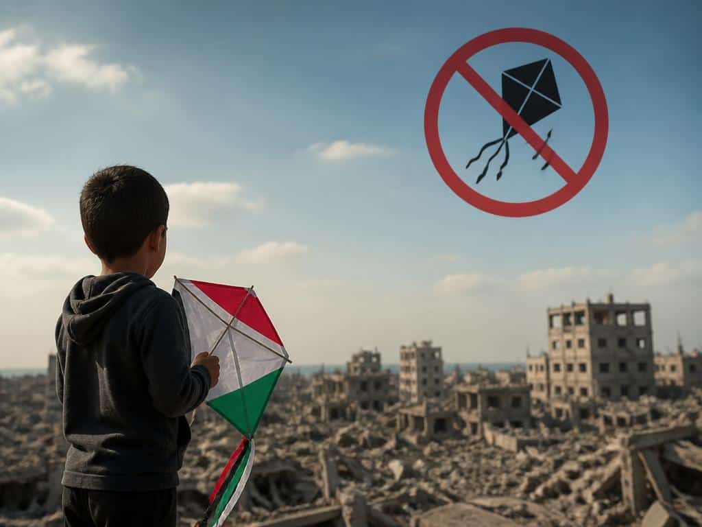 Gaza-Les parents appelés à empêcher leurs enfants de faire voler des cerfs-volants