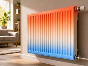 radiateur chaud en haut et froid en bas