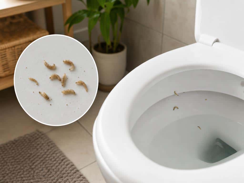 vers dans les toilettes