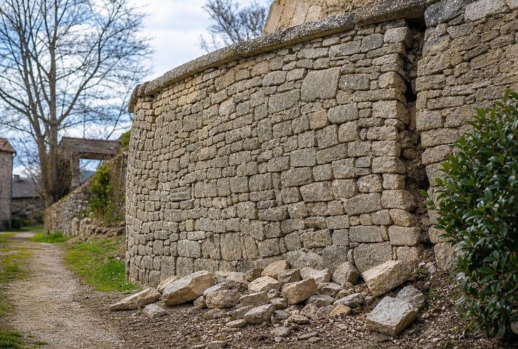 consolider un mur en pierre qui penche