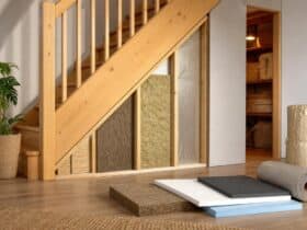 isoler sous un escalier en bois