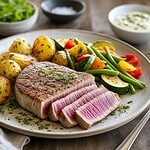 accompagnement steak de thon
