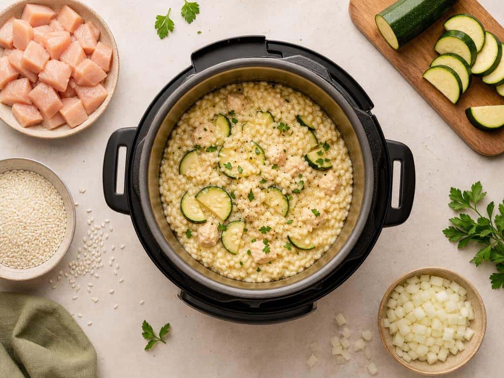 cookeo risotto courgette poulet