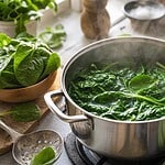 temps de cuisson épinards frais à l'eau
