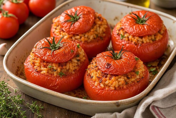 tomates farcies riz au four