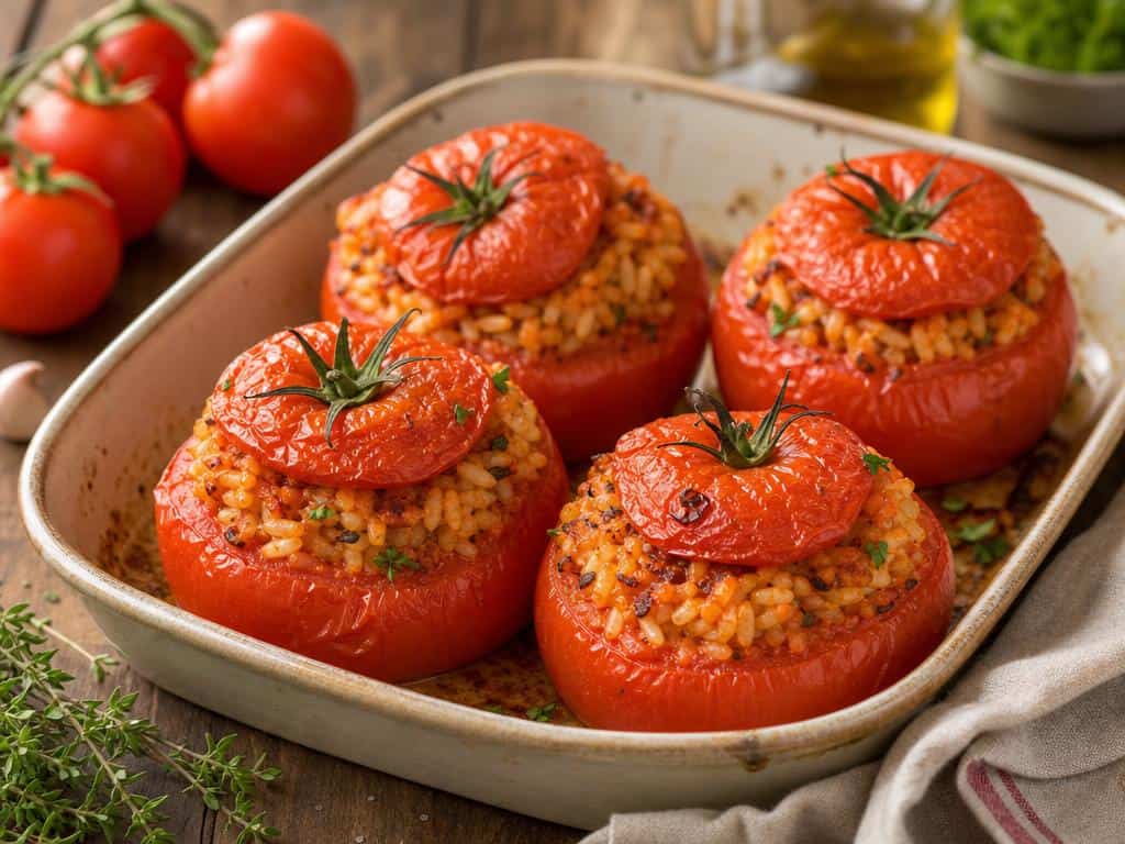 tomates farcies riz au four