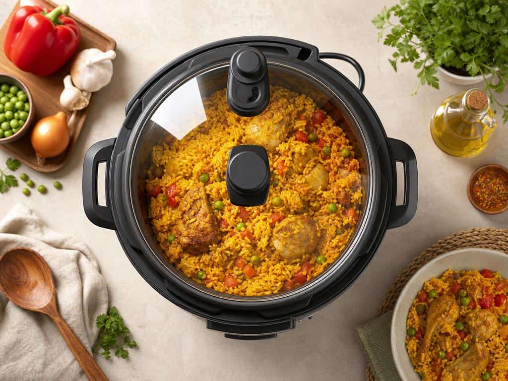 marmite de poulet au riz à l'espagnol cookeo