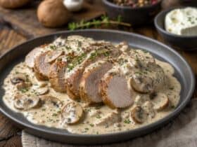 filet mignon au boursin et champignons
