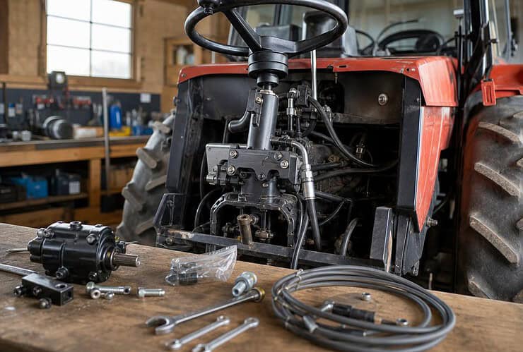 comment installer une direction assistée sur un tracteur