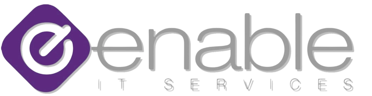 Enable IT Services logo with modern design and branding elements.