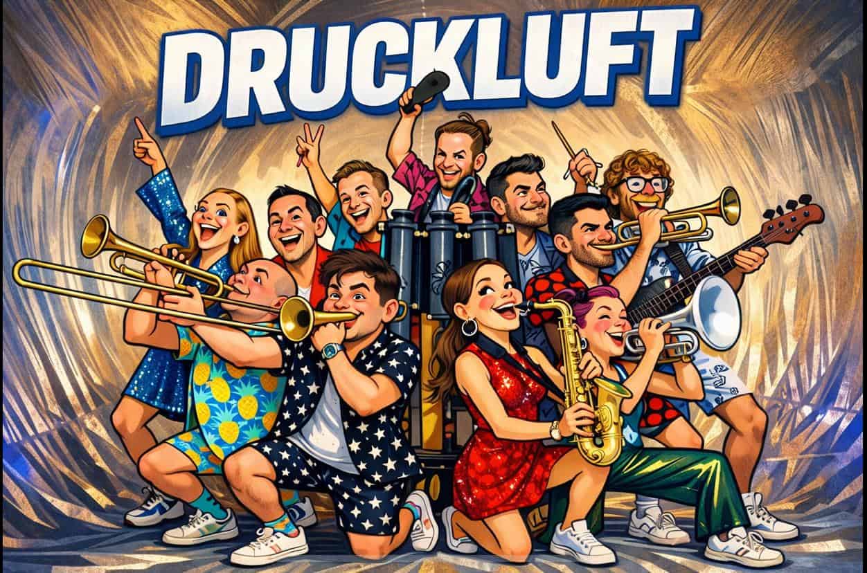 Gruppe von Musikern mit Brass-Instrumenten bei der Bonner Brass-Revolution.