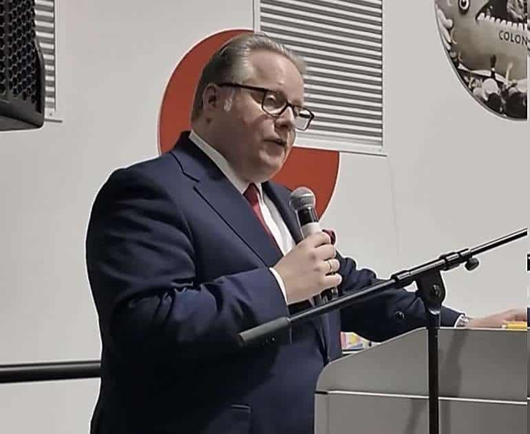 Lutz Schade bei der Wahl zum Präsidenten des Festkomitees.