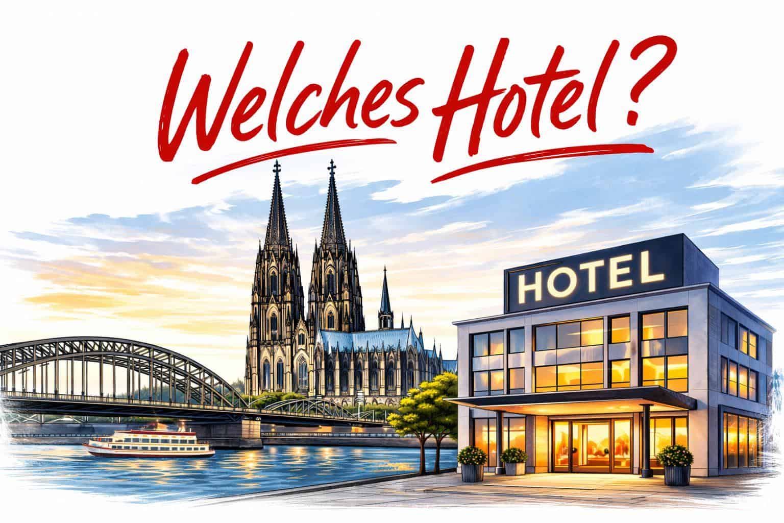 Hotel in Köln am Rhein mit Blick auf den Dom, ideal für Karnevalsreisende.