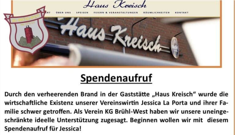 Brühls Karnevalisten starten Spendenaufruf für Wirtin!