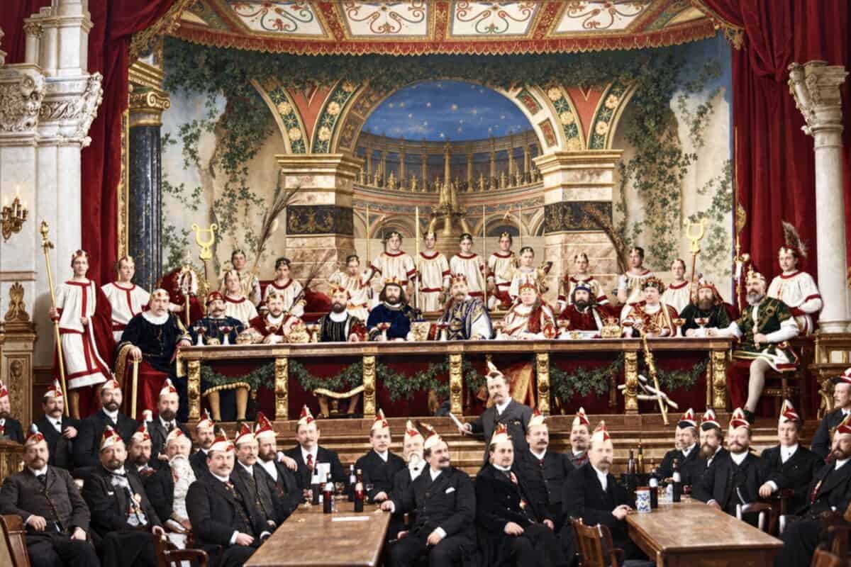 Foto von der Sitzung der Großen Karnevalsgesellschaft 1892